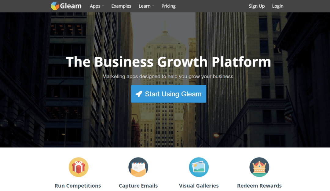 gleam.io business growth app