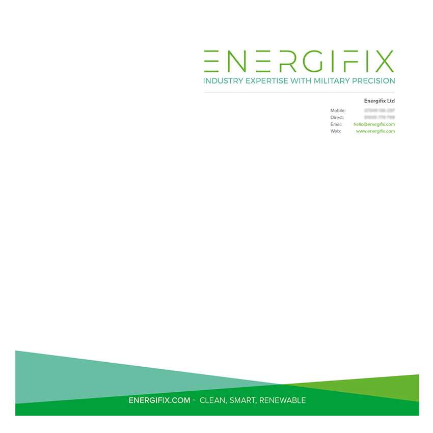 Energifix brand assets designed by Piernine