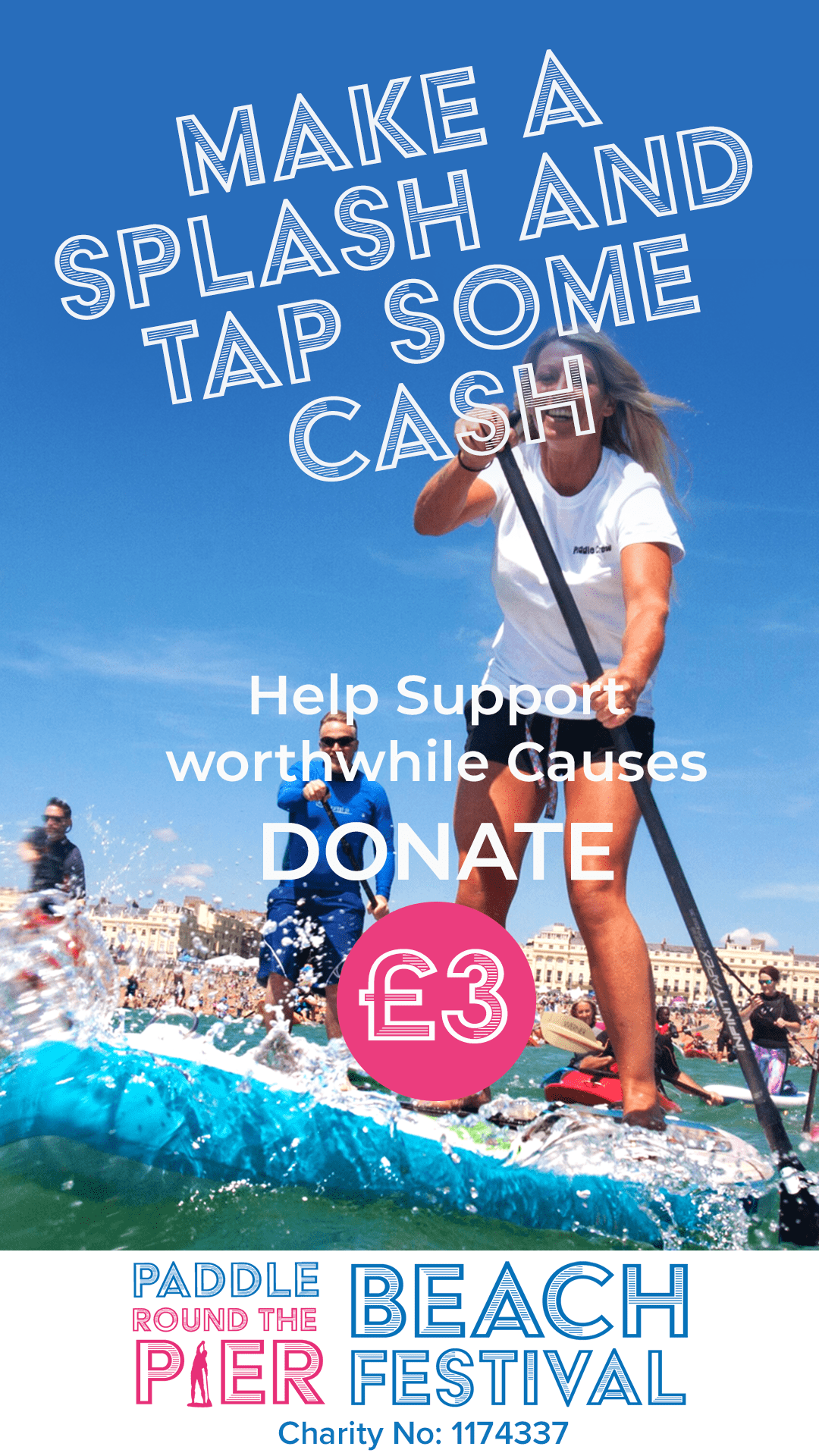 Paddle round the pier donation screen