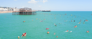 On the water at Paddle Round the Pier Brighton