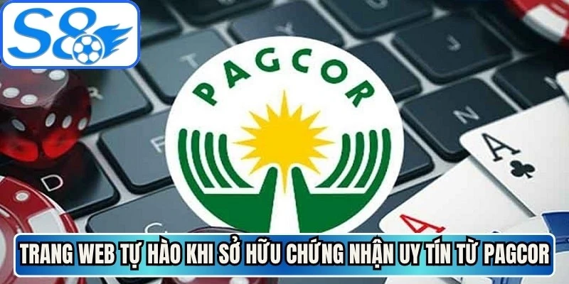 Trang web tự hào khi sở hữu chứng nhận uy tín từ PAGCOR