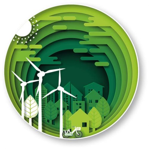 Local sustainable community graphic circular